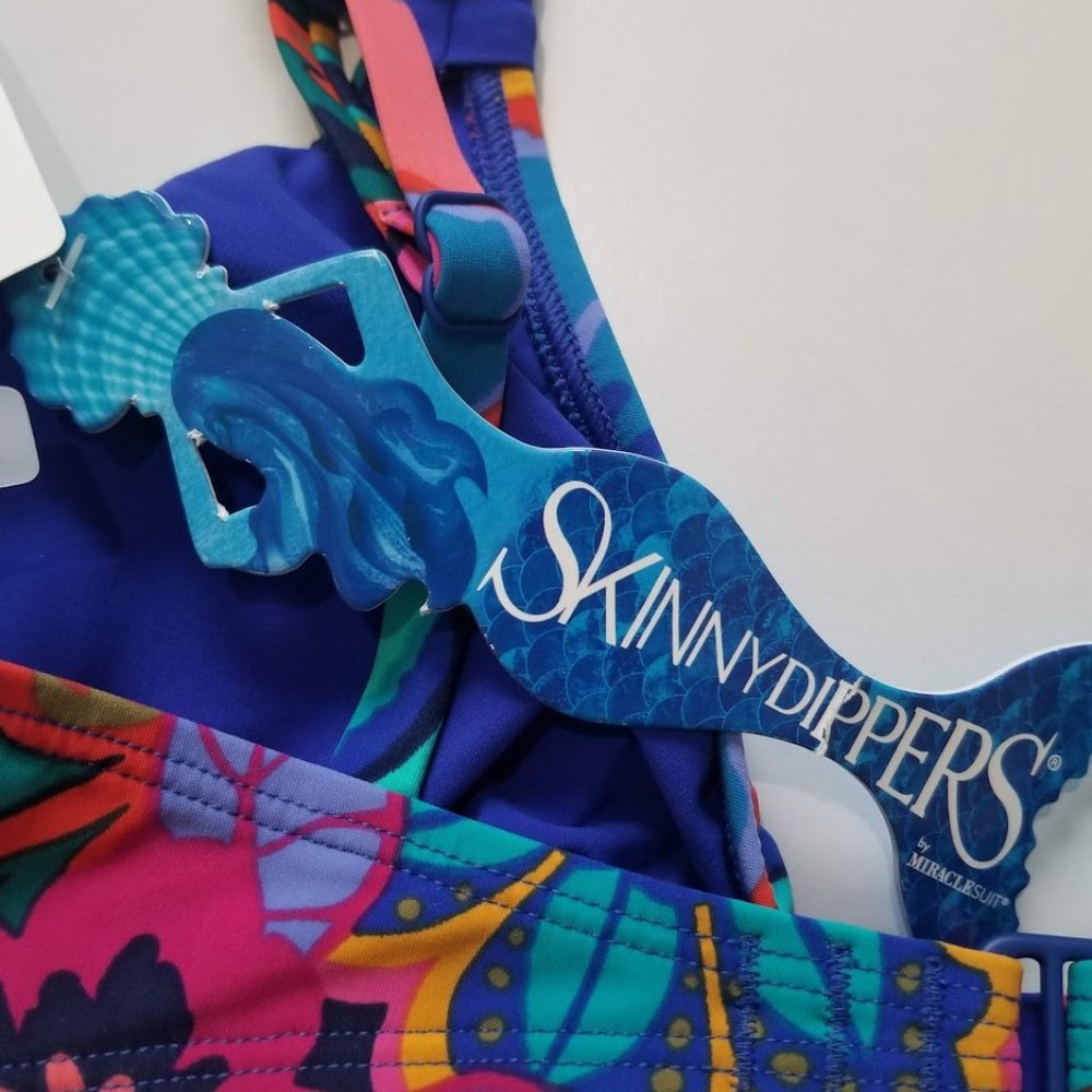 Skinny Dippers by Miraclesuit Tapestry Soomi Bikini Top Size Small - Picture 7 of 10